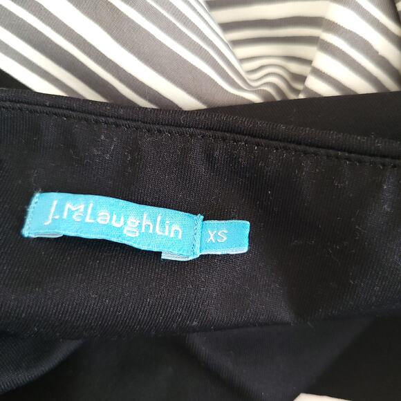 J. McLaughlin Nicola Dress Catalina Cloth Striped Black Layered Women XS - Picture 10 of 14